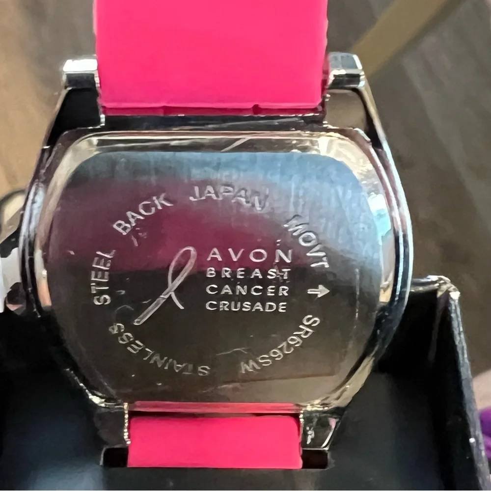 NIB 2014 Avon Breast Cancer Crusade Pink Analog Wristwatch